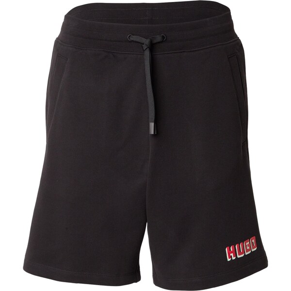 HUGO Nohavice Diqo červená / čierna / biela 66835477