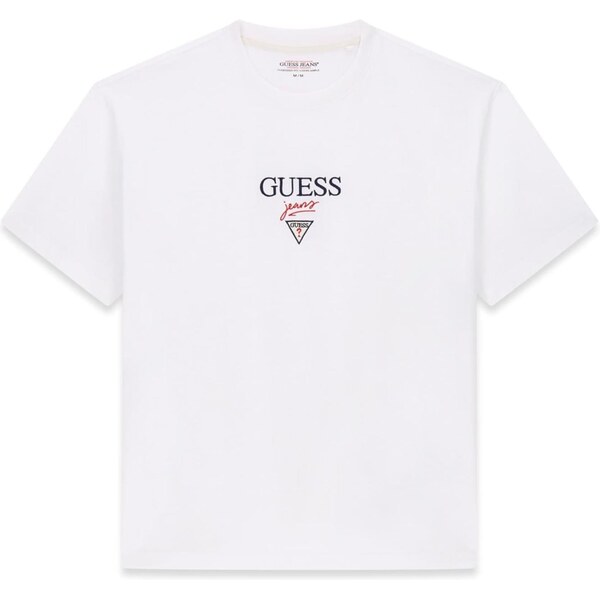 GUESS JEANS Tričko čierna / biela 66835591