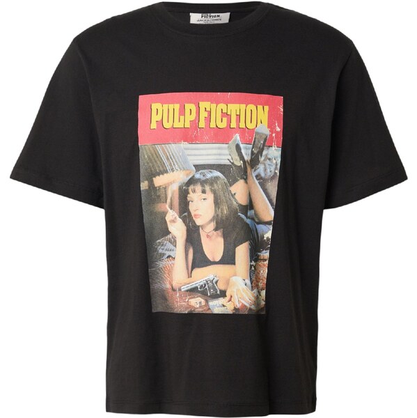 JACK & JONES Tričko JORPULP FICTION citrónová / sivá / krvavo červená 66835594