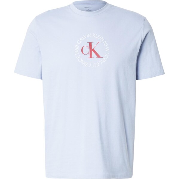 Calvin Klein Jeans Tričko pastelovo fialová / tmavočervená / biela 66835684