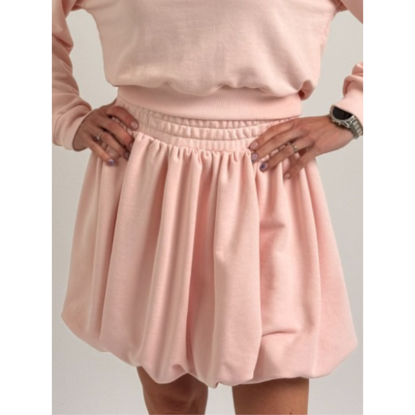 Voga Móda Púdrovo ružová sukňa ROLL 66839563