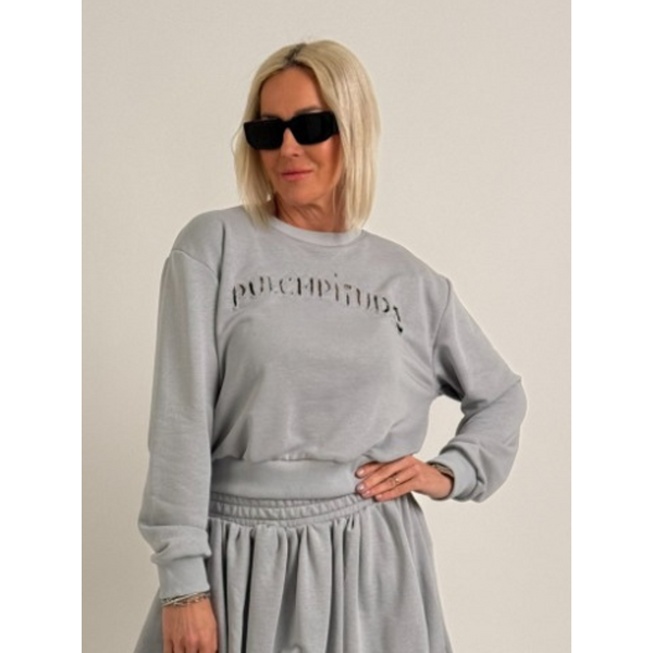 Voga Móda Šedá mikina HERO 66839564