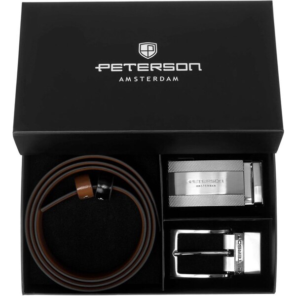 Peterson darčeková kožená sada - opasok a dve pracky Lon 66839672