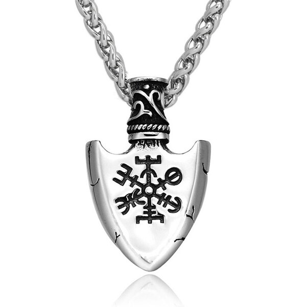 Impress Jewelry Prívesok z chirurgickej ocele – Šíp Valknut & Vegvisir 66839670