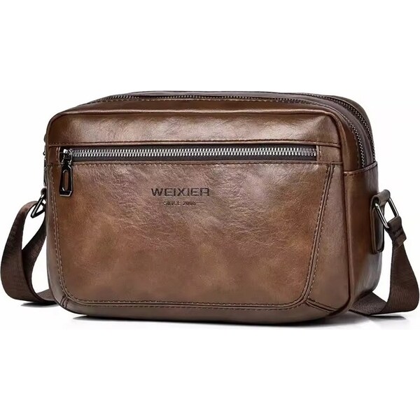 Weixier crossbody taška cez rameno Valek Hnedá 4L 66839689