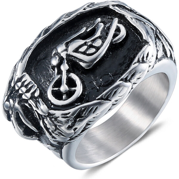 Impress Jewelry Oceľový prsteň American Chopper s orlom 66839702