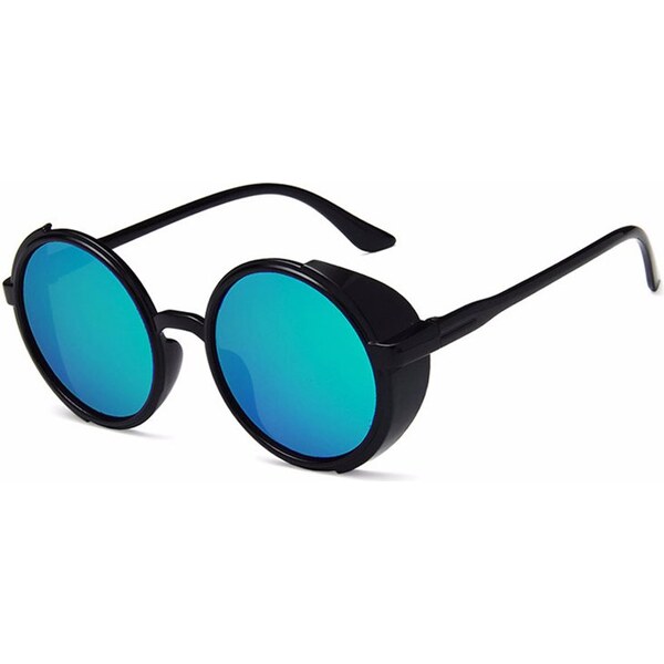 Wayfarer style Okrúhle slnečné okuliare Round Modro-zelené zrkadlovky 66839730