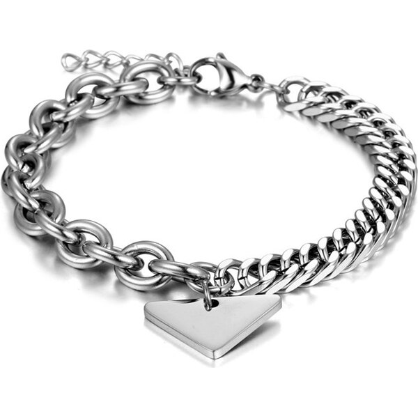Impress Jewelry Oceľový náramok s príveskom Triangle Charm 66839762