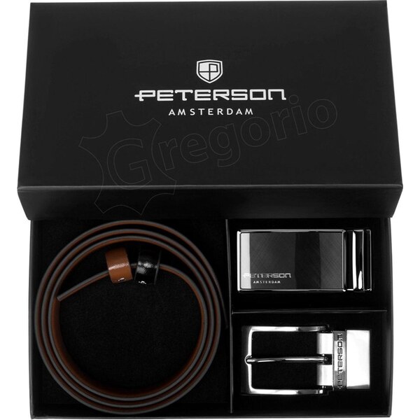 Peterson darčeková kožená sada - opasok a dve pracky Kon 66839806