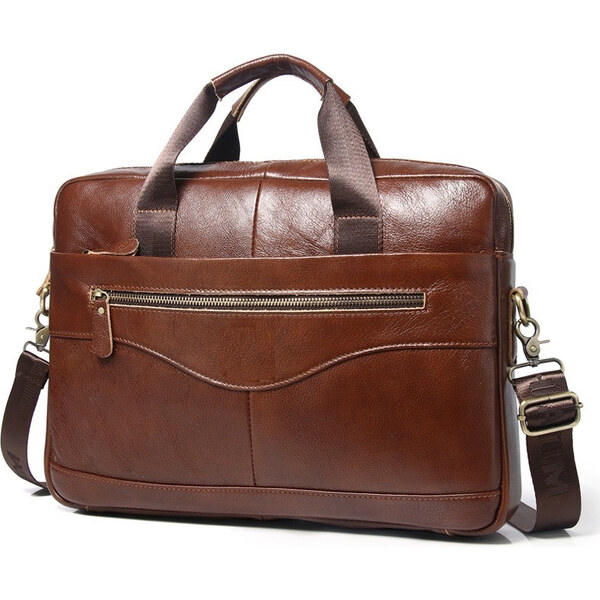 Bullcaptain pánska kožená taška Begge Medená 9L 66839811