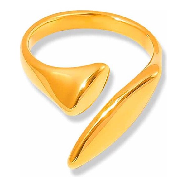 Titan Jewerly Dámsky nastaviteľný prsteň z ocele Lana Zlatý 66839827