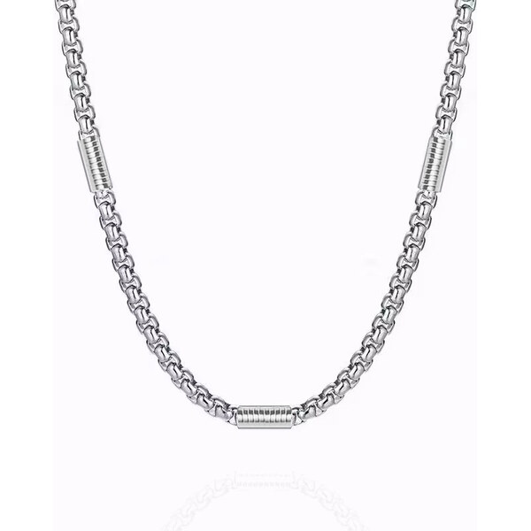 Impress Jewelry Náhrdelník z chirurgickej ocele Grid Barrel Strieborný 66839839