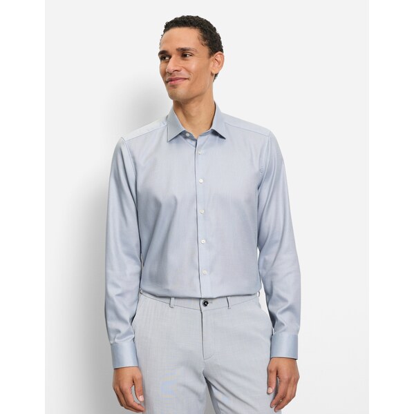 Pánska striebornosivá košeľa so štruktúrou OLYMP body fit 66841048