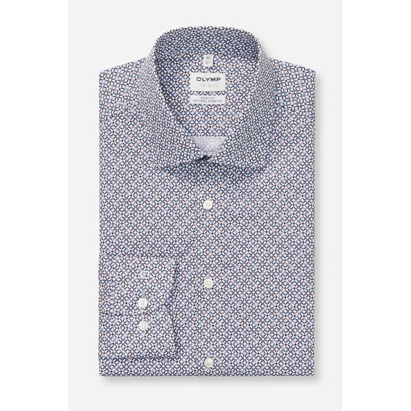 Pánska bavlnená vzorovaná košeľa OLYMP body fit 66841046