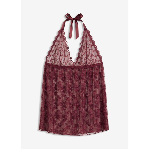 bonprix Šaty neckholder, z čipky, farba červená 66841316