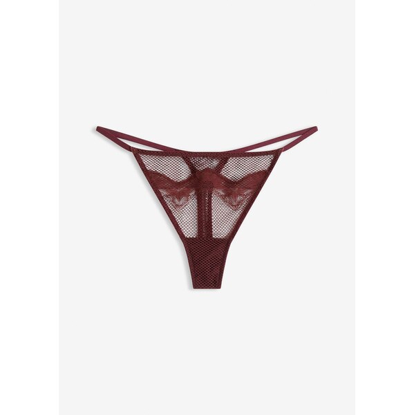 bonprix Tangá string nohavičky s elegantnou čipkou, farba červená 66841344
