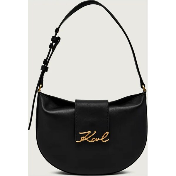 Karl Lagerfeld Kožená kabelka na rameno K/Signature 66840997