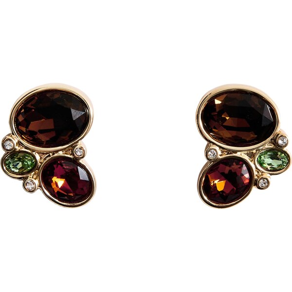 MANGO Náušnice zlatá / zelená / rubínová / biela 66846836