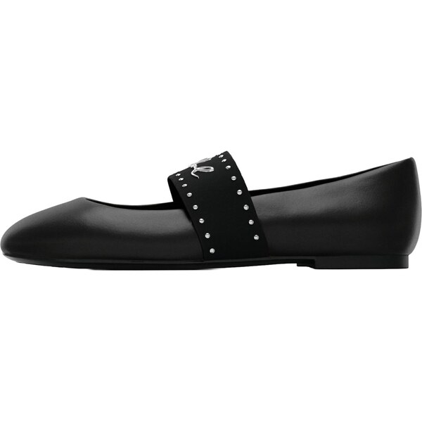 Karl Lagerfeld Baleríny čierna / strieborná 66846948