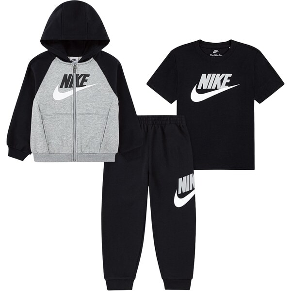 Nike Sportswear Set HBR svetlosivá / sivá melírovaná / čierna / biela 66847095