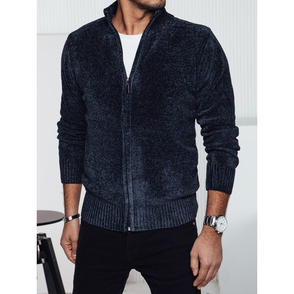 Dstreet Modrý pánsky sveter na zips 66848848