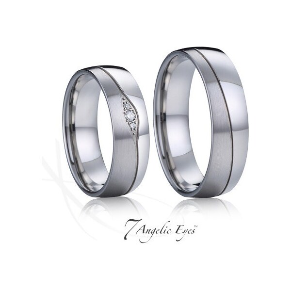 Ligot Obrúčky z chirurgickej ocele s briliantmi 7 Angelic Eyes OAE035 66848892