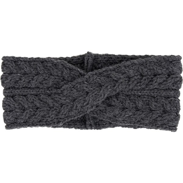 Vlnka Vlnená prekrížená čelenka Supersoft Merino tmavo šedá veľkosti 66852866