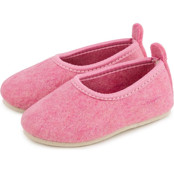 Vlnka Detské vlnené filcové uzavreté papuče Mika ružová veľkost deti 66852870