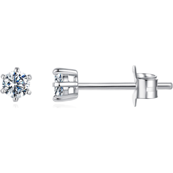 Olivie Strieborné náušnice 3mm MOISSANITE 9981 66880656