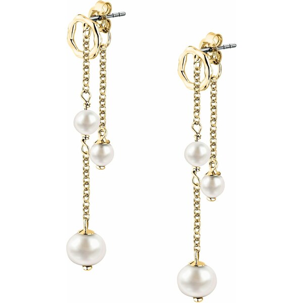 Morellato Pozlátené retiazkové náušnice s pravými perlami Perla 66853380