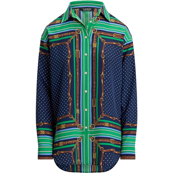 Lauren Ralph Lauren Blúzka námornícka modrá / kráľovská modrá / hnedá 66858362