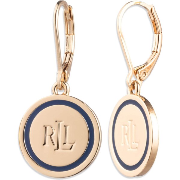 Lauren Ralph Lauren Náušnice námornícka modrá / zlatá 66858372