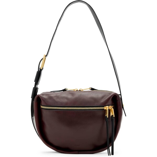 AllSaints Taška cez rameno NOEMIE burgundská / čierna 66858394
