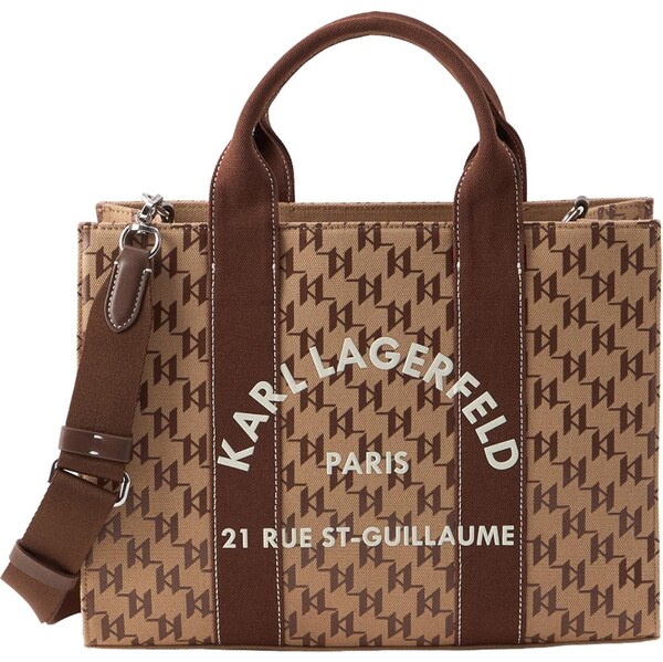 Karl Lagerfeld Kabelka gaštanová / kapučíno / biela 66858477