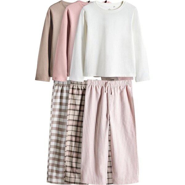 The Set Pyžamo svetlohnedá / ružová / biela 66858616