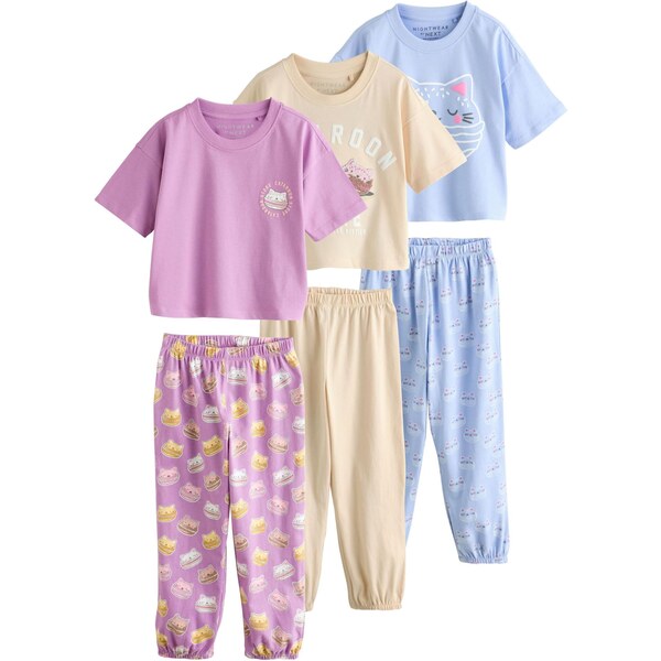 Next Pyžamo modrá / žltá / ružová 66858789