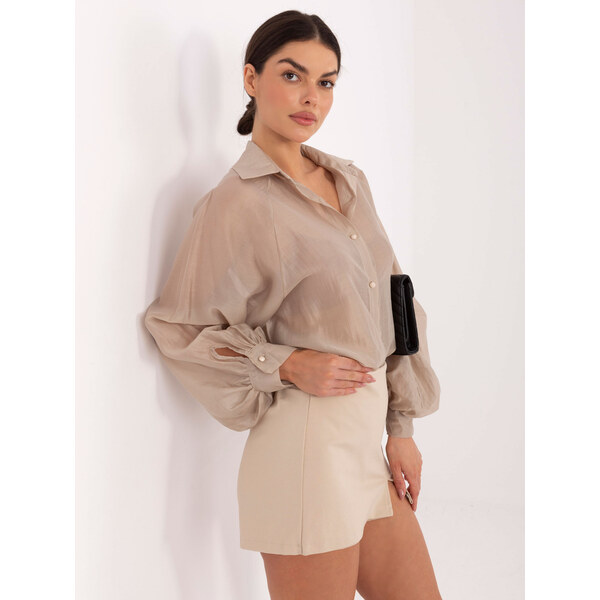 Italy Moda Béžové módne kraťasy 66813523