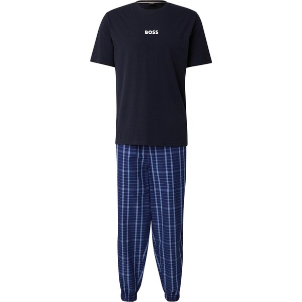 BOSS Dlhé pyžamo Easy modrá / námornícka modrá / svetlomodrá / biela 66858951