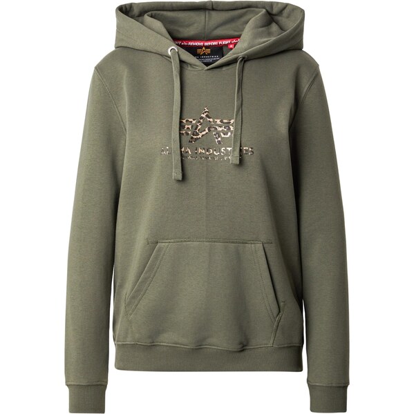 ALPHA INDUSTRIES Mikina hnedá / svetlohnedá / olivová / čierna 66859039