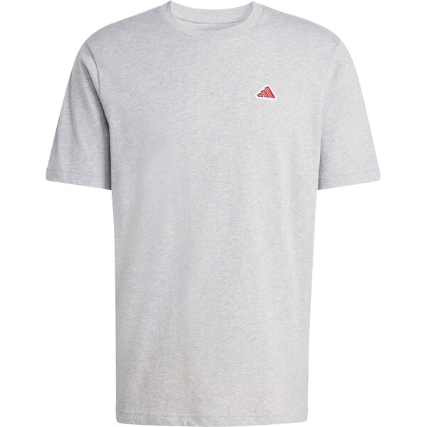 ADIDAS SPORTSWEAR Funkčné tričko sivá melírovaná / červená / biela 66859122