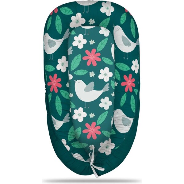 Sablio Hniezdočko pre bábätko Červené kvety s vtáčikmi 65113948