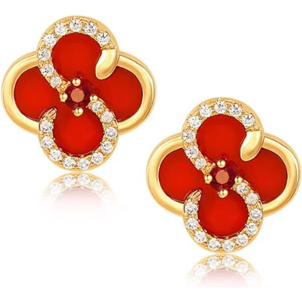 SWAROVSKI Elements Swarovski e. dámske červené náušnice Scarlet 66862812