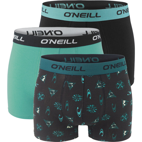 ONEILL - boxerky 3PACK cotton stretch frozen water & black tones 66862854