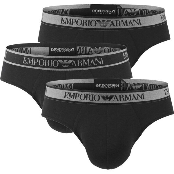 EMPORIO ARMANI - slipy 3PACK stretch cotton modern signature logo 66862867