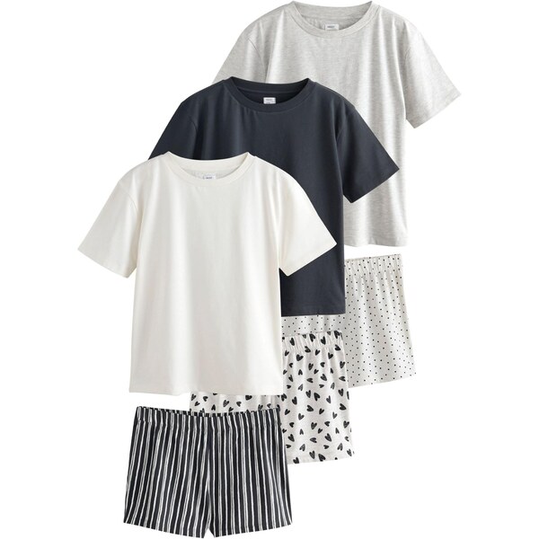 Next Kraťasy námornícka modrá / sivá melírovaná / biela 66865757