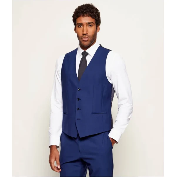 BOSS BLACK vlnená vesta | slim fit 43427605