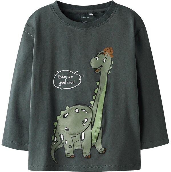 NAME IT Tričko NMMTAMIR čadičová / nefritová / svetlozelená / biela 66865794