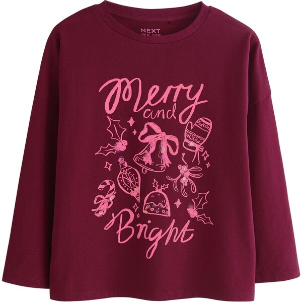 Next Tričko svetloružová / burgundská 66865931