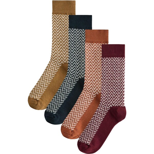Next Ponožky námornícka modrá / koňaková / olivová / vínovo červená 66865932