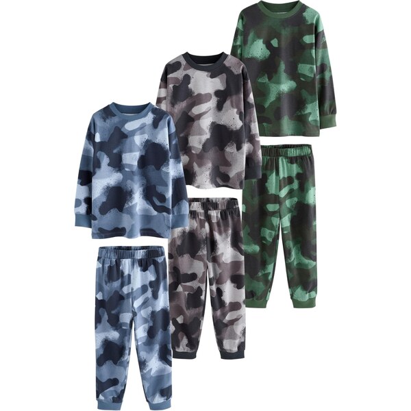 Next Pyžamo modrá / sivá / tmavozelená / čierna 66865998